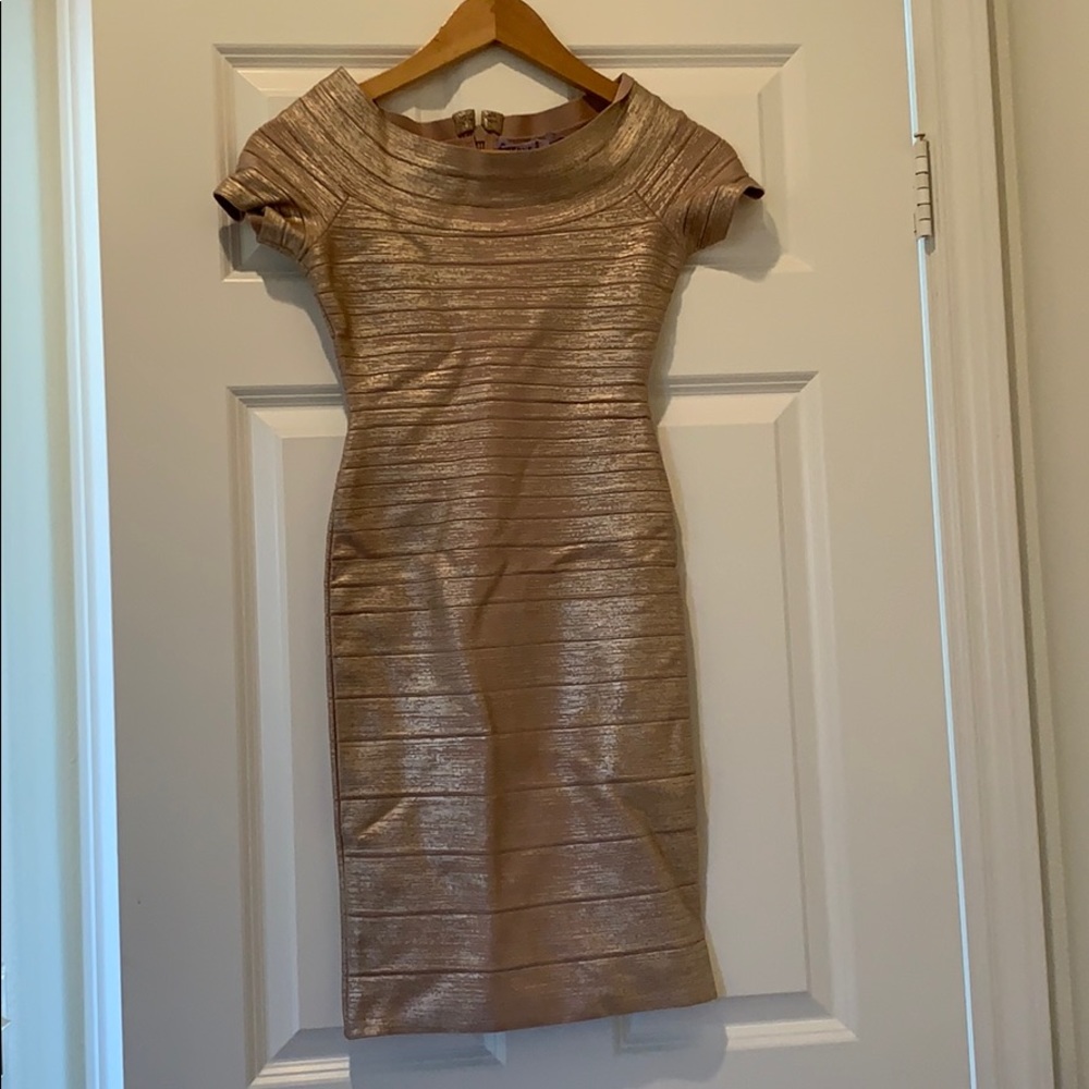 Light pink Nerve Leger bandage dress - xs